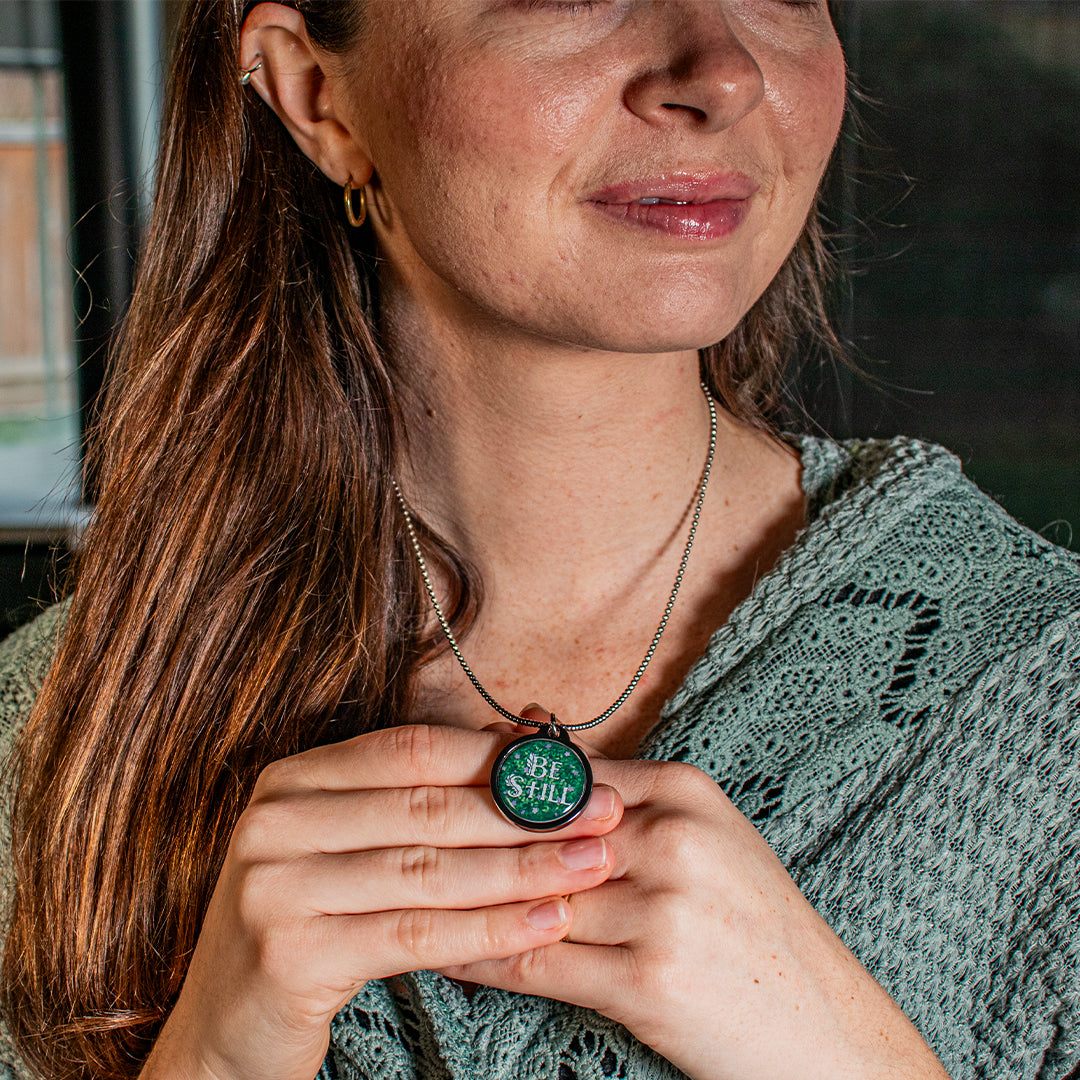 Be Still Daily Bible Verse Necklace