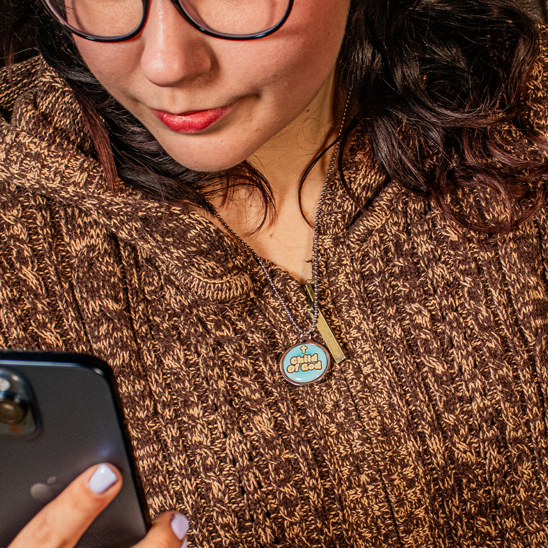 Child of God Daily Bible Verse Necklace