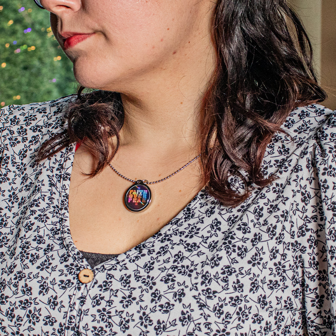 Faith Over Fear Daily Bible Verse Necklace