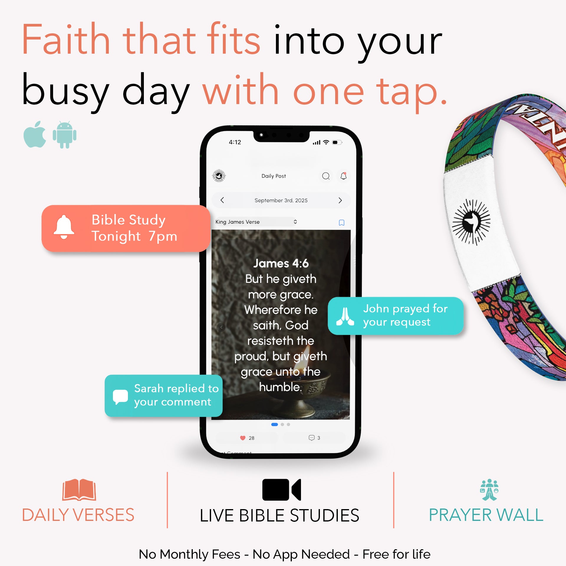 Faith Moves Mountains Bible Verse Bracelet