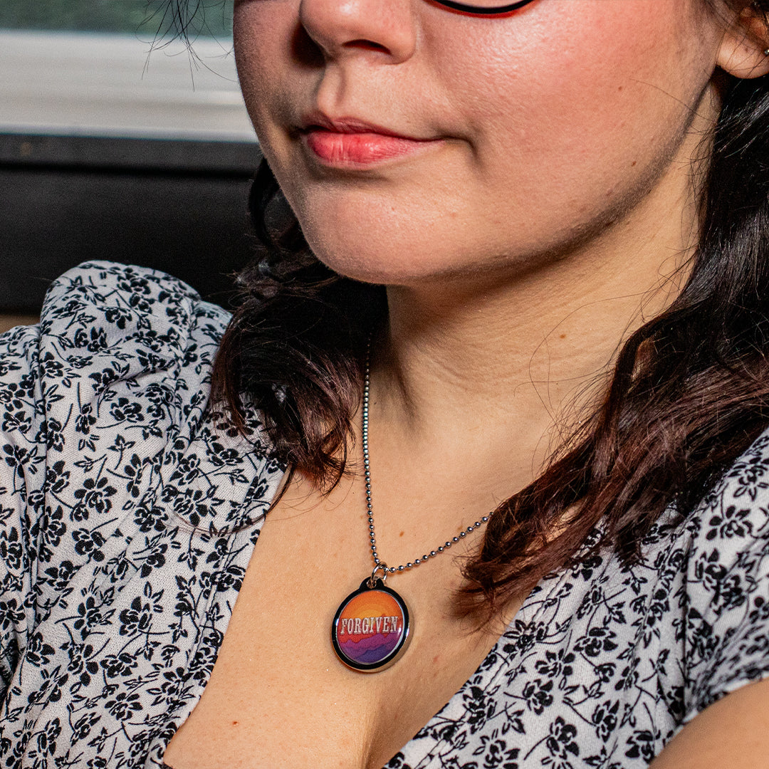 Forgiven Daily Bible Verse Necklace