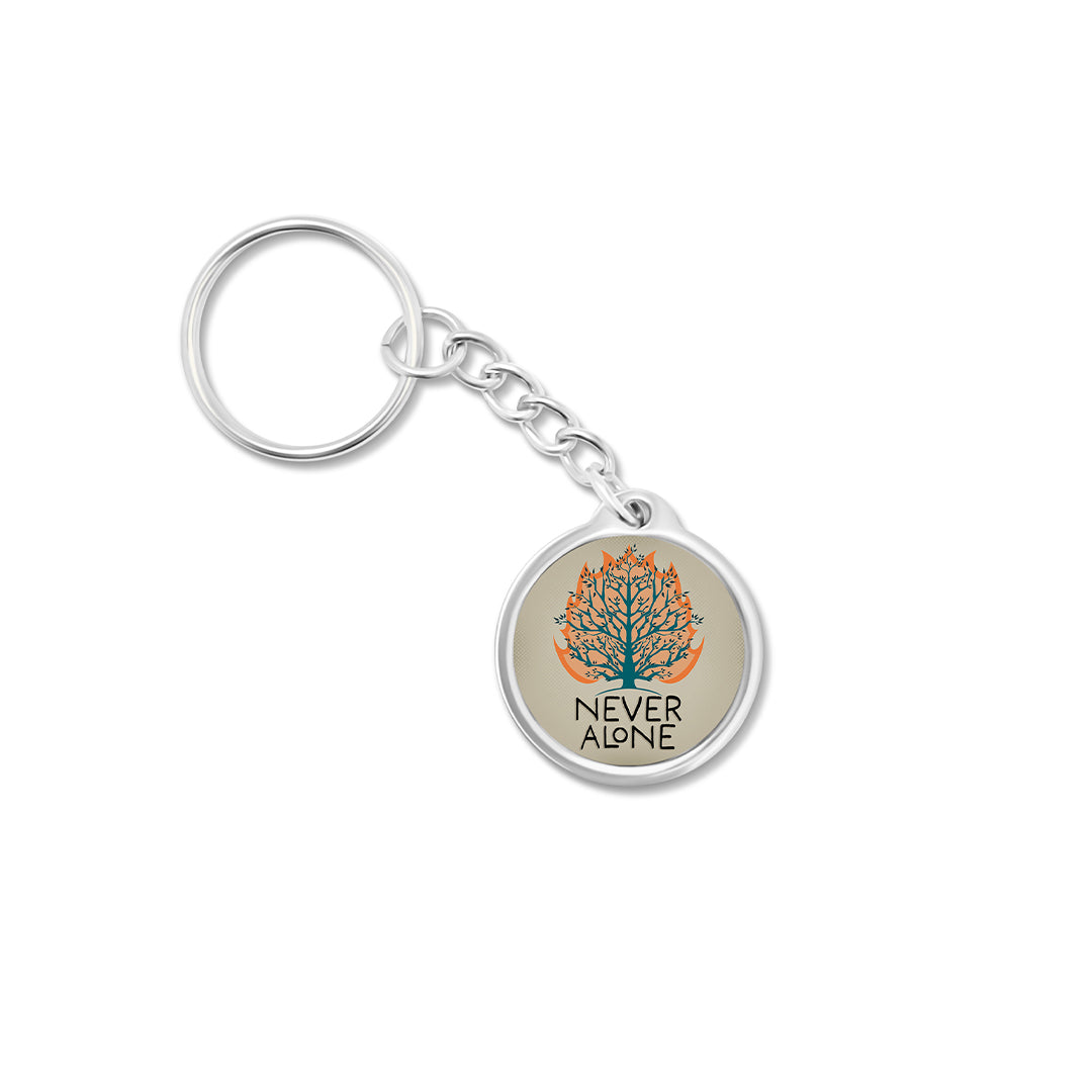 Never Alone Daily Bible Verse Keychain