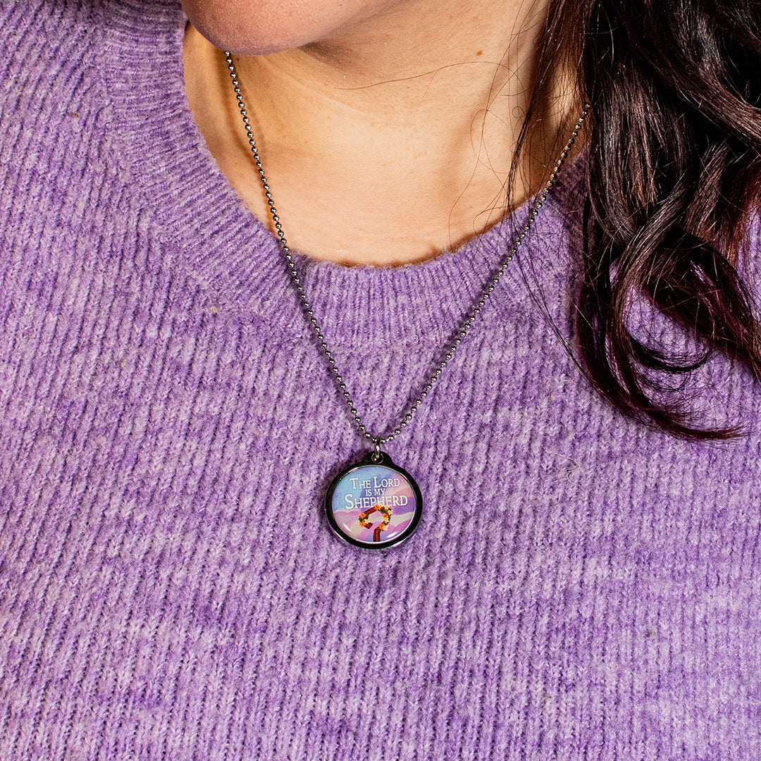 The Lord is my Shepherd Daily Bible Verse Necklace