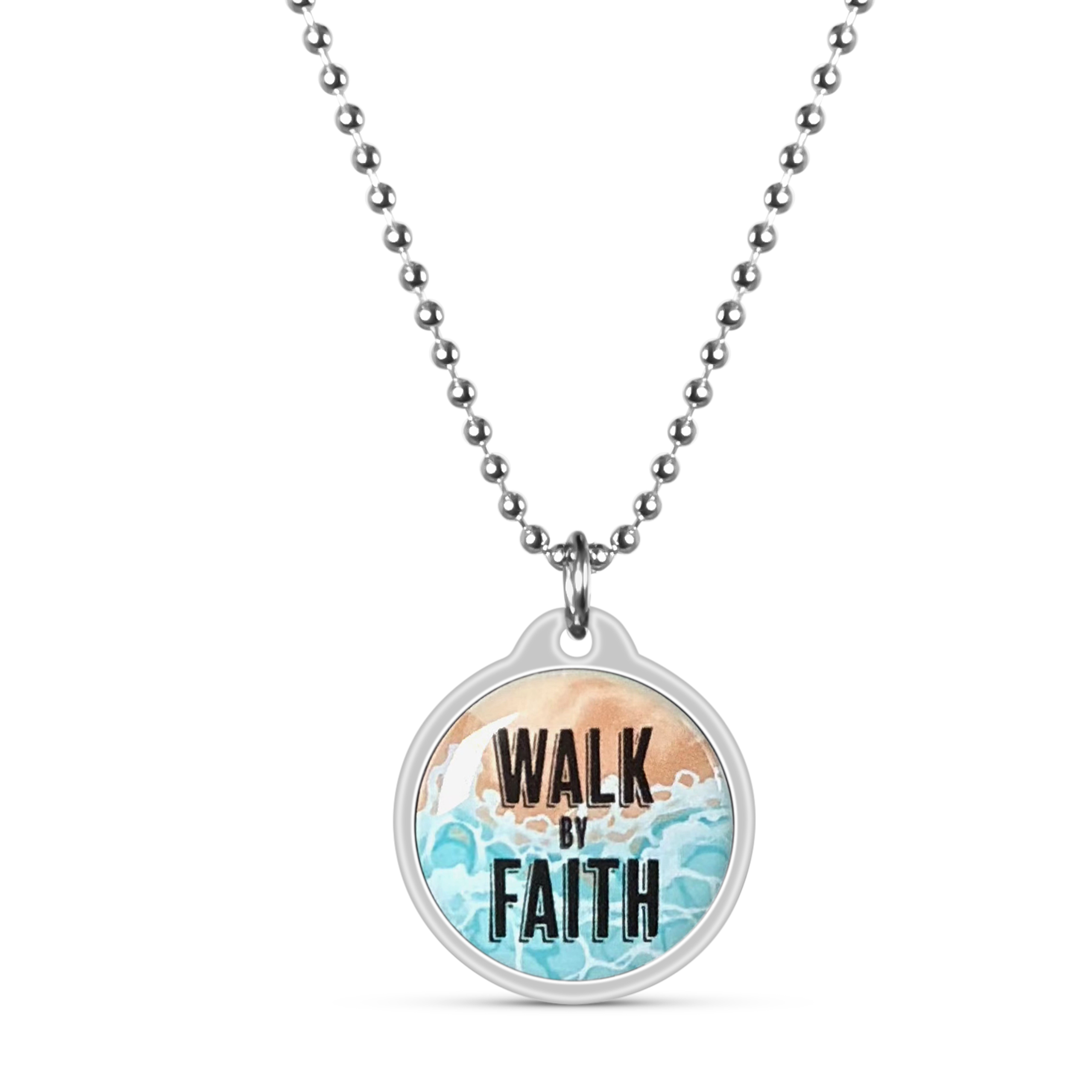 Walk By Faith Daily Bible Verse Necklace