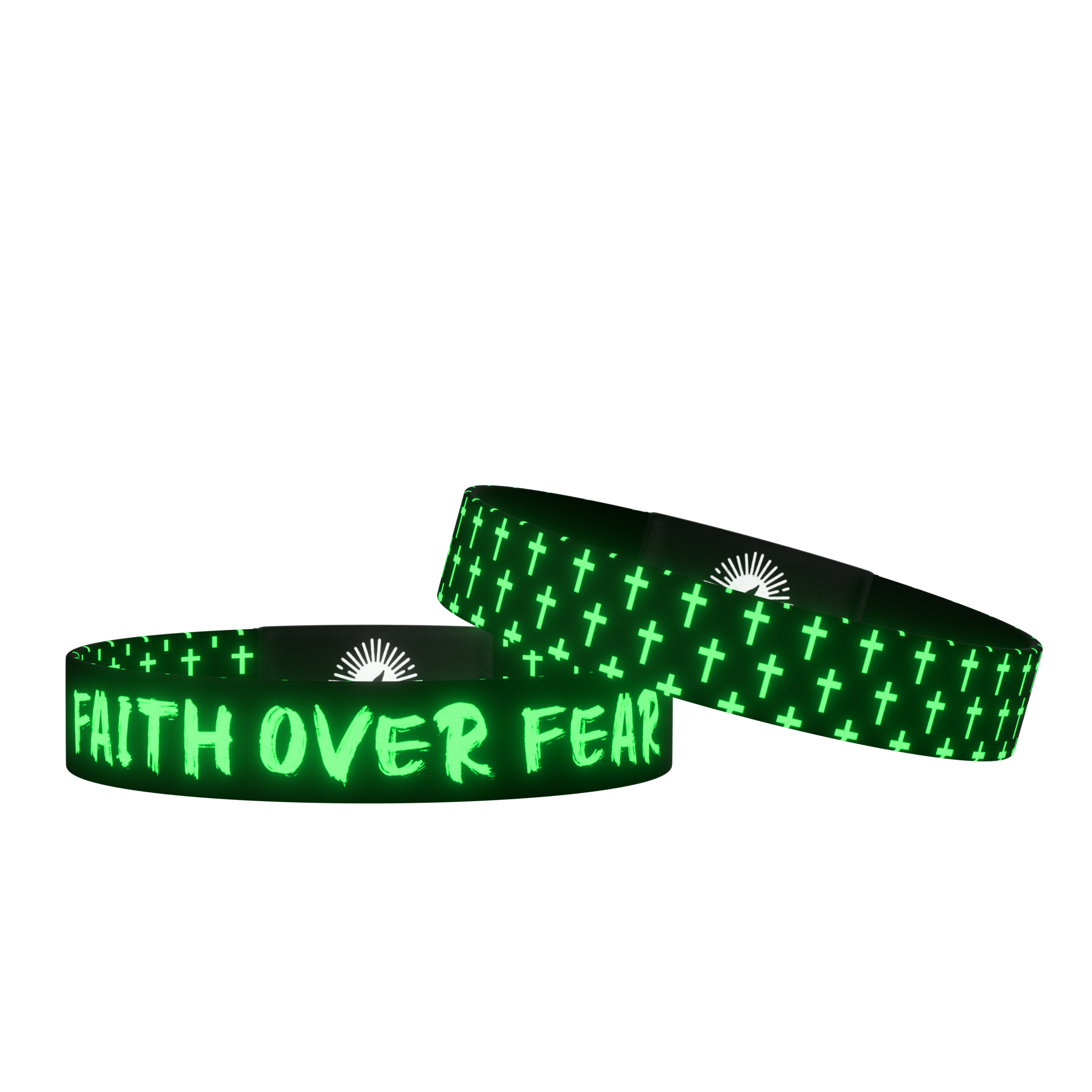 Glow in the Dark Faith Over Fear Bible Verse Bracelet