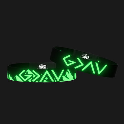 Glow in the Dark God's Greater than the Highs and Lows Bible Verse Bracelet