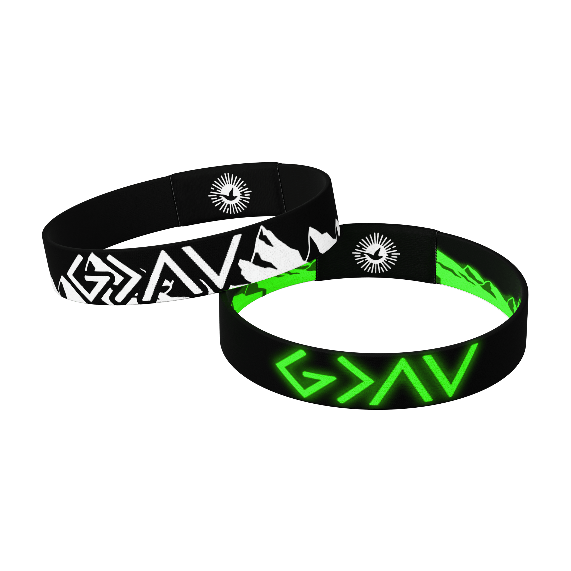 Glow in the Dark God's Greater than the Highs and Lows Bible Verse Bracelet
