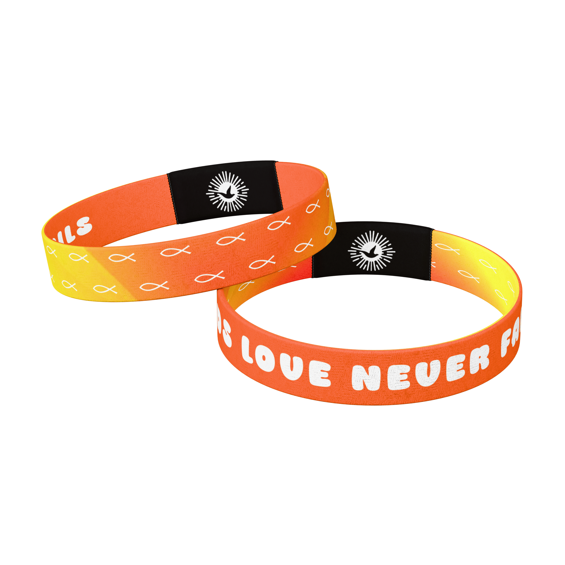 God's Love Never Fails Bible Verse Bracelet