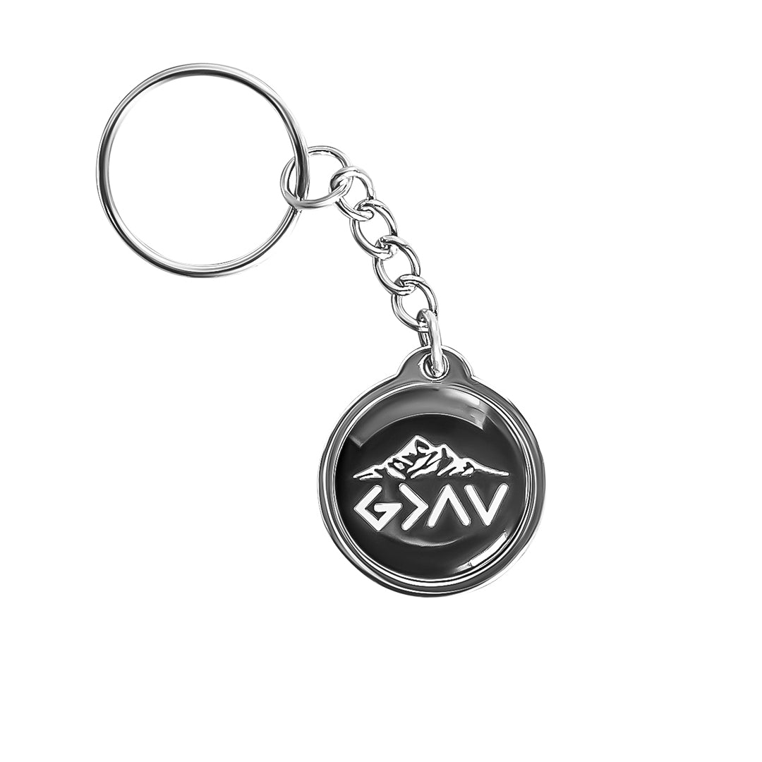 God's Greater Than the Highs and Lows Keychain