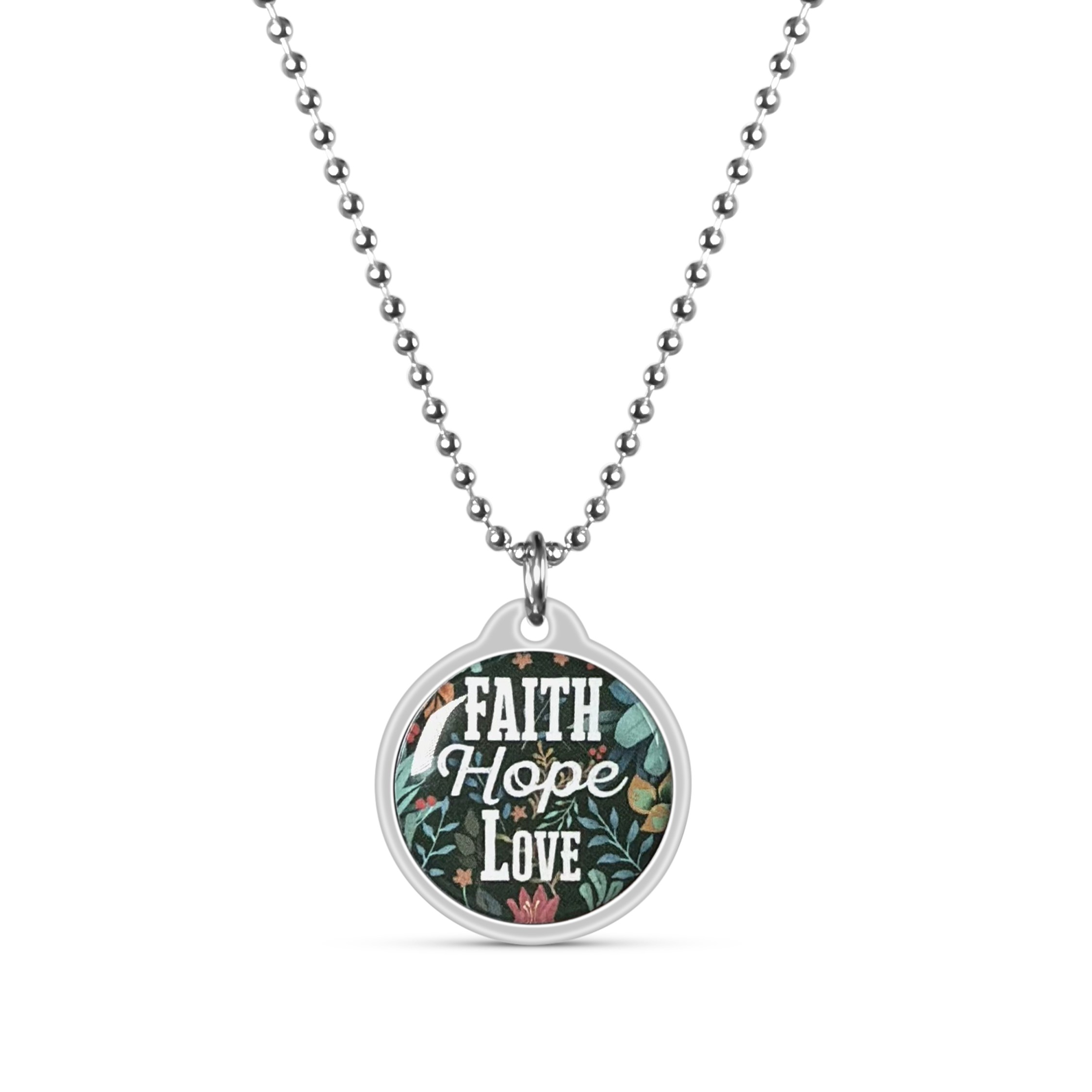 Faith Hope Love Daily Bible Verse Necklace