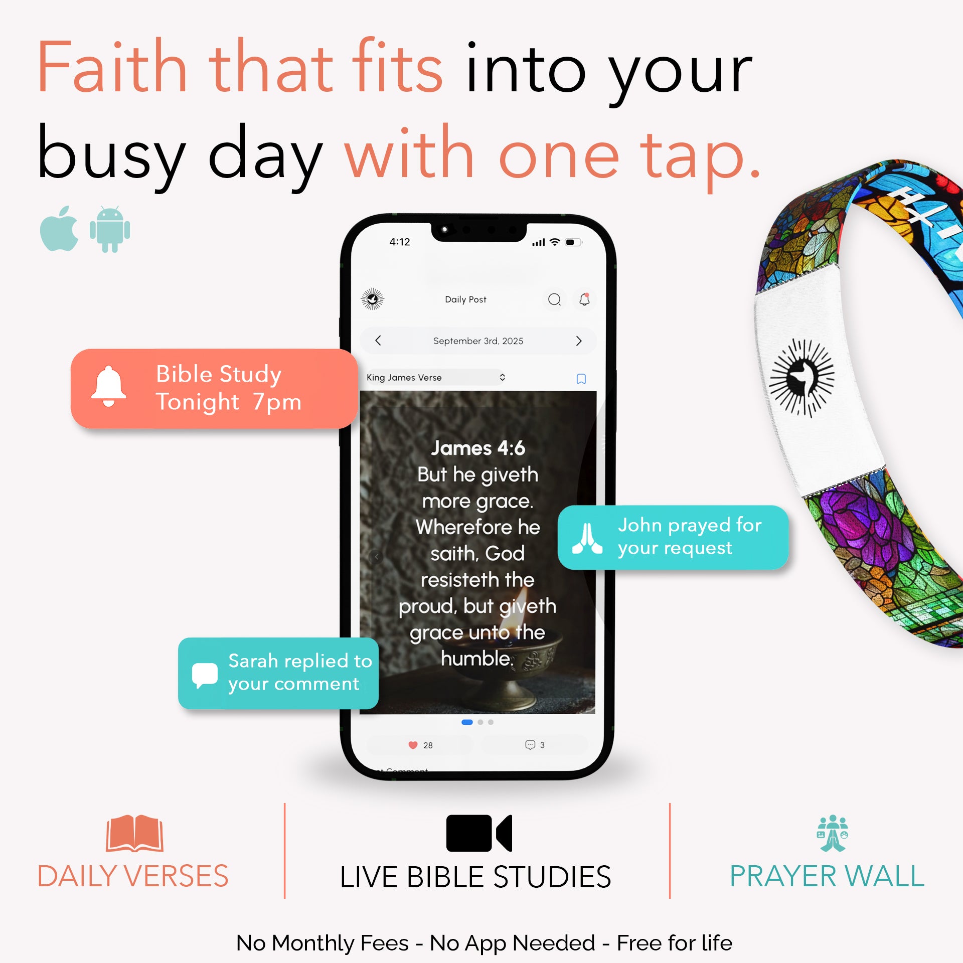 Grounded In Faith Bible Verse Bracelet