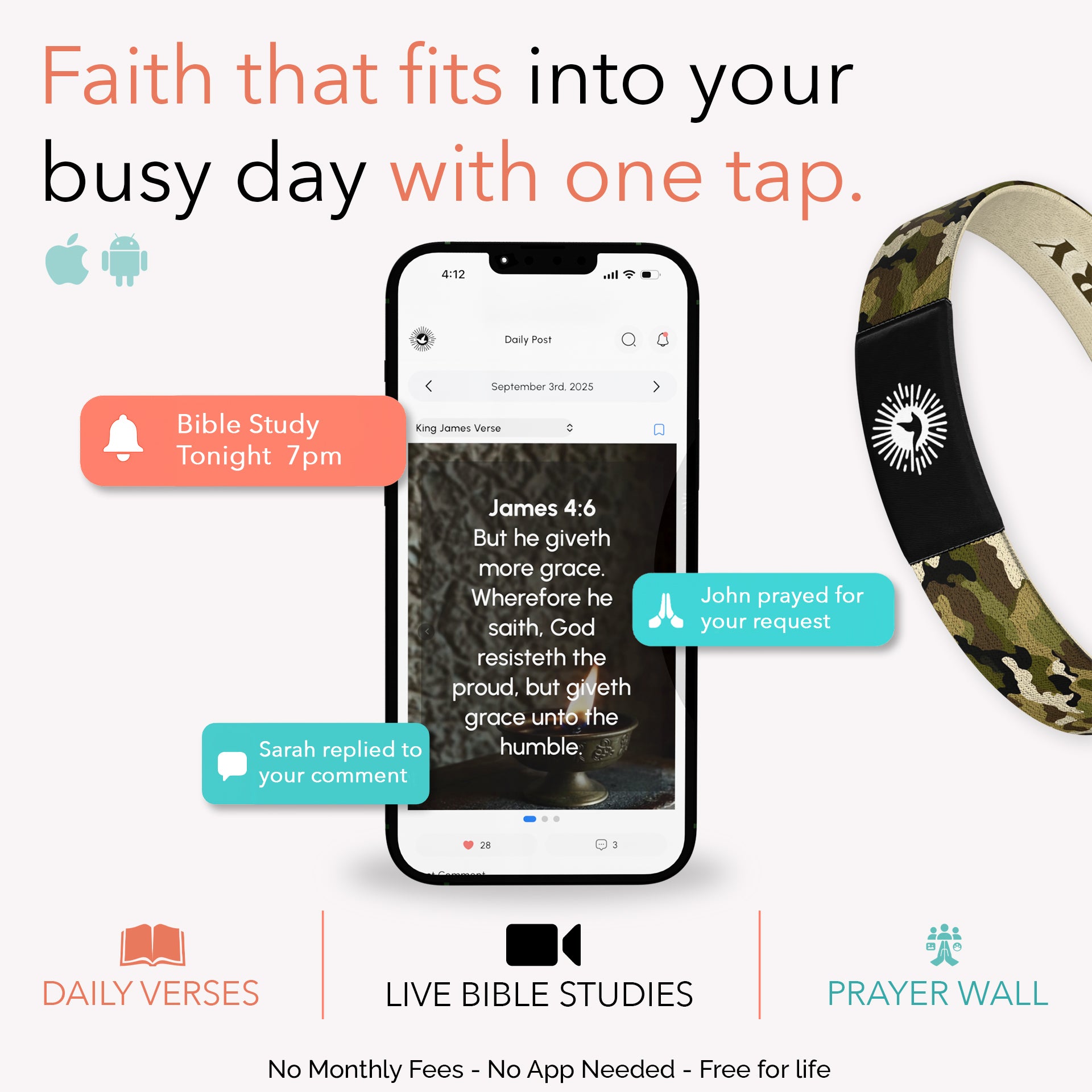 In His Glory Bible Verse Bracelet
