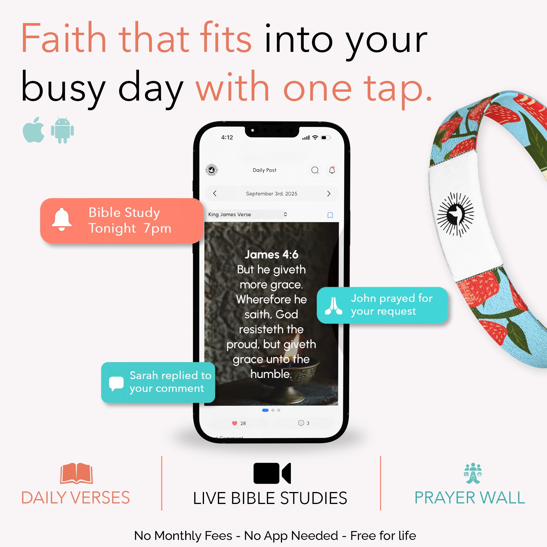 Saved and Loved Bible Verse Bracelet