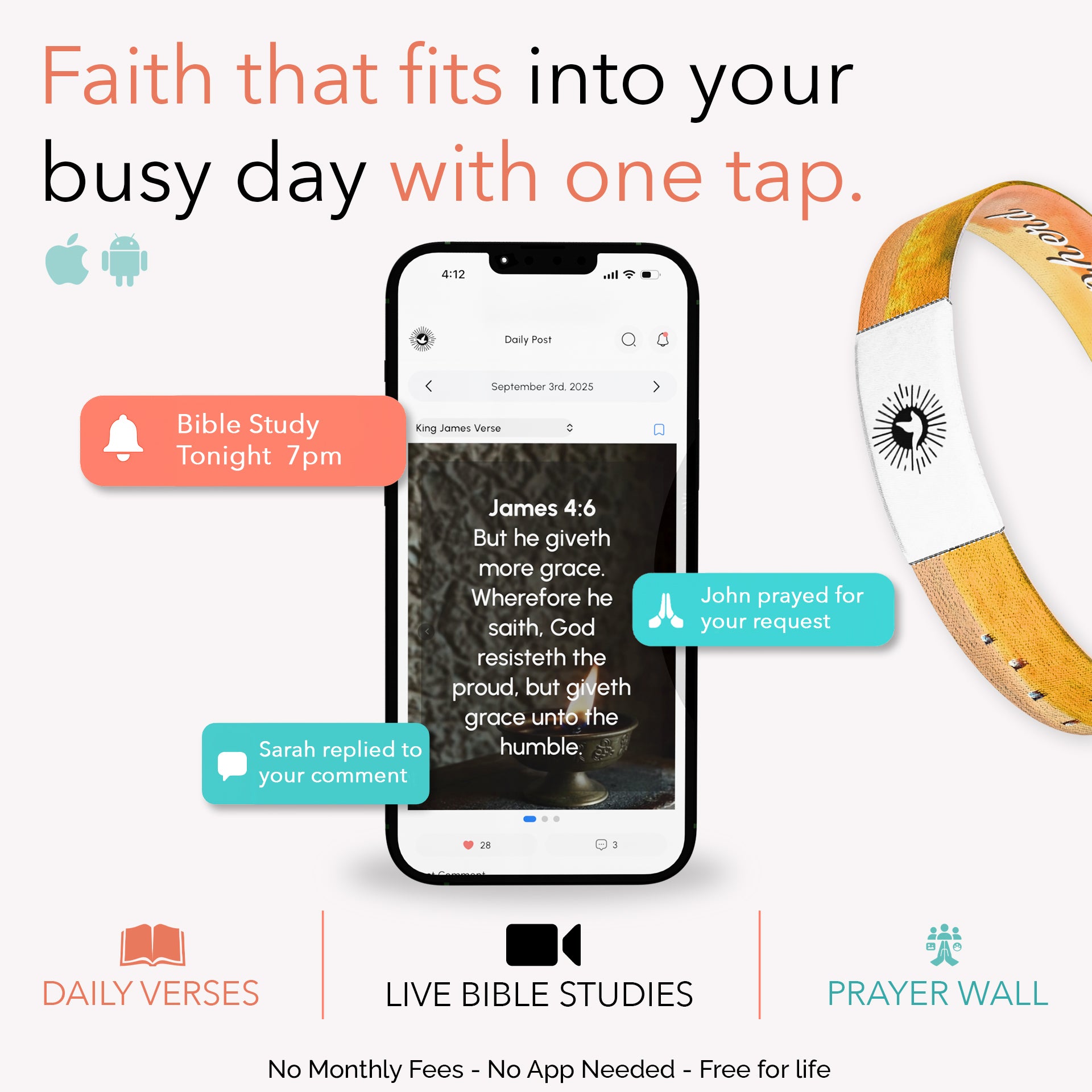 The Lord Is My Shepherd Bible Verse Bracelet