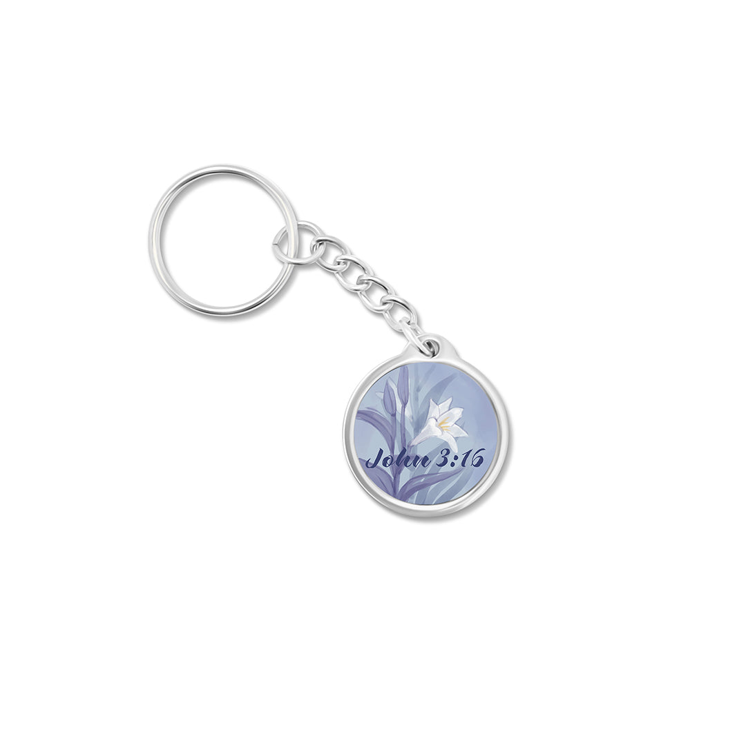 John 3:16 Daily Bible Verse Keychain