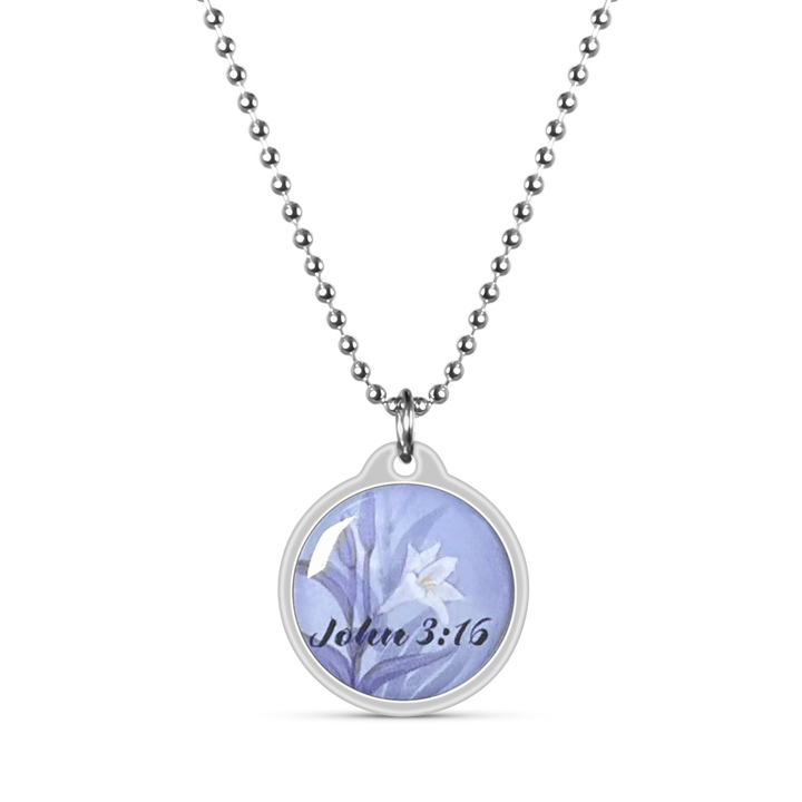 John 3:16 Daily Bible Verse Necklace