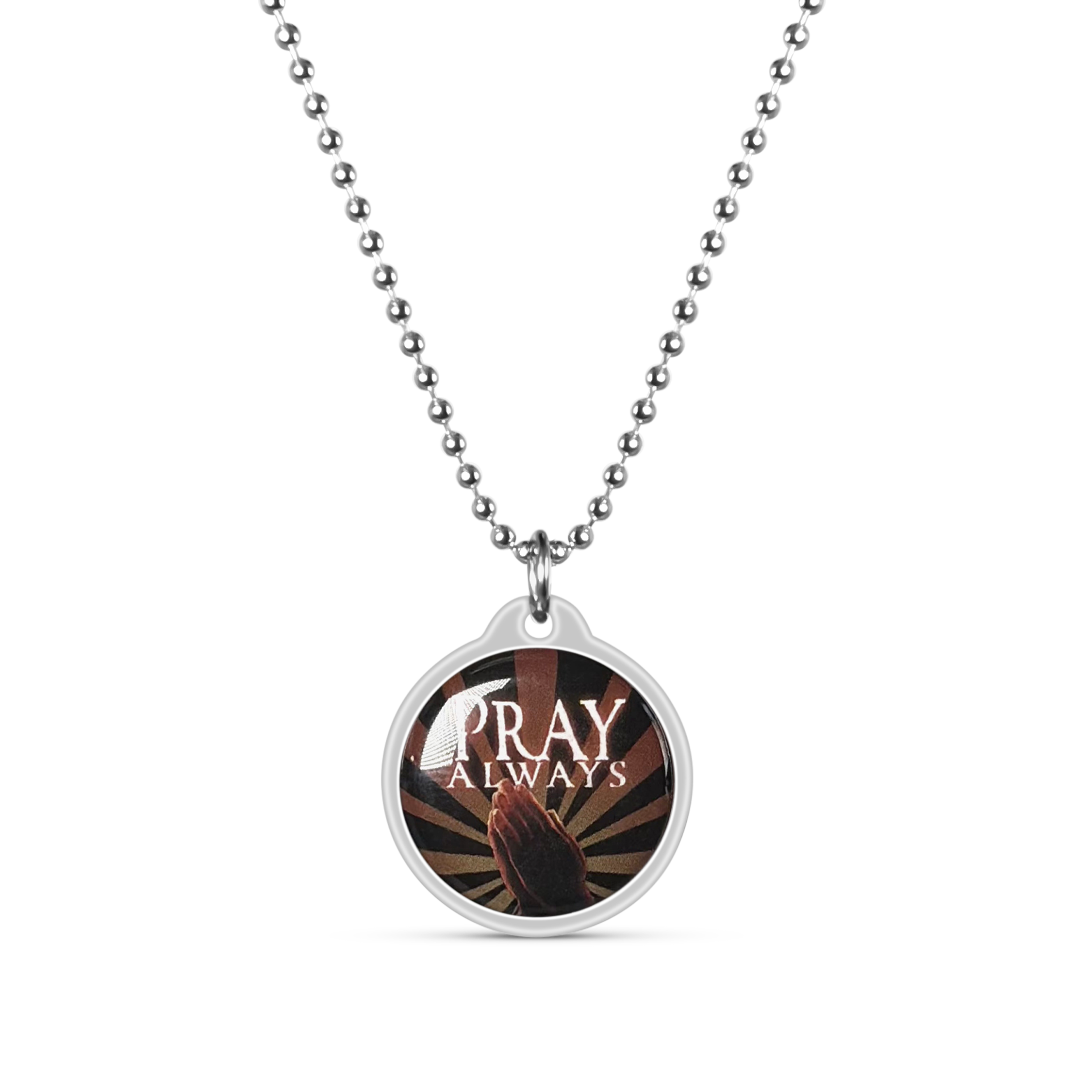 Pray Always Daily Bible Verse Necklace